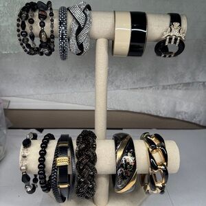Black bangle mix bracelet lit bundle
